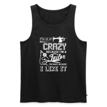 Tailor Love Being A Tailor - Men's Premium Organic Tank Top - black - Front - AI Model Male 178 light (178cm)