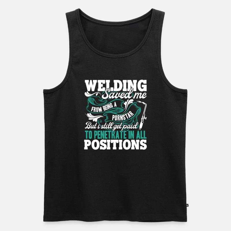 Welding Welding Save Me - Men's Premium Organic Tank Top - black