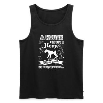 Wire Fox Terrier Home Without Wire Fox Terrier - Men's Premium Organic Tank Top - black - Front - Michal (187cm)