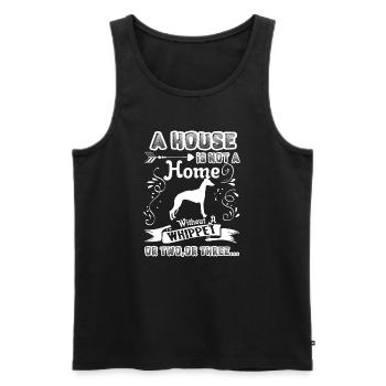 Whippet Home Without Whippet - Men's Premium Organic Tank Top - black - Front - Michal (187cm)
