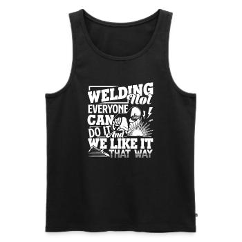Welder Welding Not Everyone Can Do It - Men's Premium Organic Tank Top - black - Front - Michal (187cm)