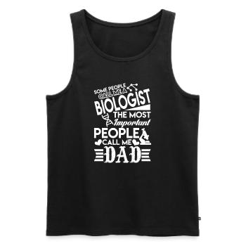 Biologist Biologist Dad - Men's Premium Organic Tank Top - black - Front - Michal (187cm)