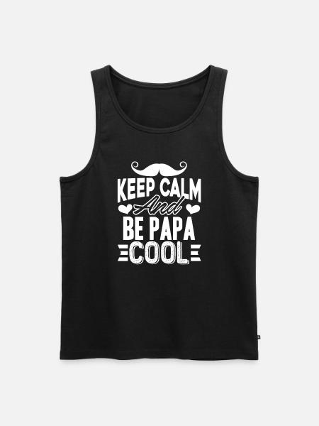 Father's Day Be Papa Cool - Men's Premium Organic Tank Top - black
