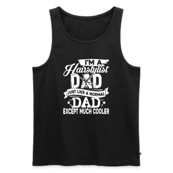 Hair Stylist Hair Stylist Dad - Men's Premium Organic Tank Top - black - Front - AI Model Male 178 light (178cm)