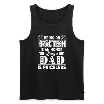 HVAC Technician HVAC Tech Dad - Men's Premium Organic Tank Top - black - Front - AI Model Male 178 light (178cm)