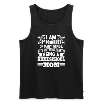 Homeschool Proud Homeschool Mom - Men's Premium Organic Tank Top - black - Front - Michal (187cm)