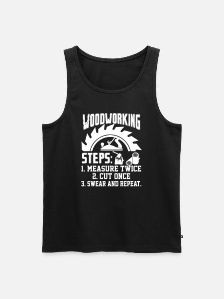 Woodworking Woodworking Steps - Men's Premium Organic Tank Top - black