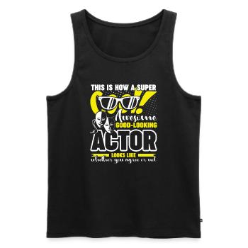 Actor Awesome Actor Looks Like - Men's Premium Organic Tank Top - black - Front - Michal (187cm)