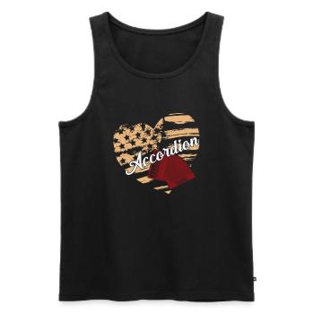 Accordion Accordion Flag - Men's Premium Organic Tank Top - black - Front - Michal (187cm)