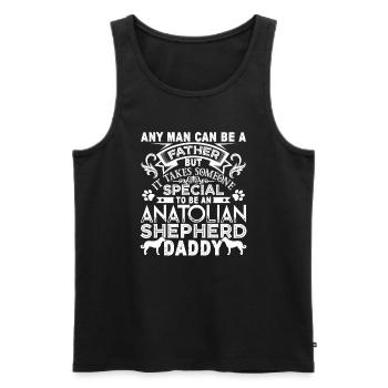 Anatolian Shepherd Anatolian Shepherd Daddy - Men's Premium Organic Tank Top - black - Front - AI Model Male 178 light (178cm)