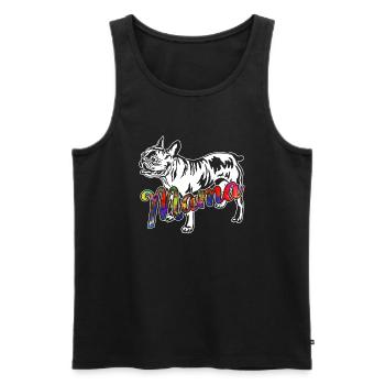 French Bulldog French Bulldog Mama - Men's Premium Organic Tank Top - black - Front - Michal (187cm)