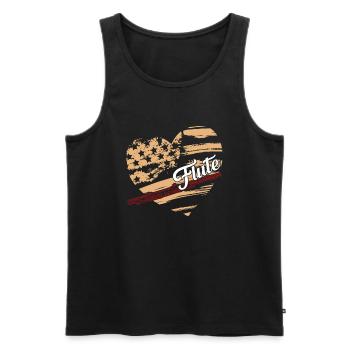 Flute Flute Flag - Men's Premium Organic Tank Top - black - Front - AI Model Male 178 light (178cm)