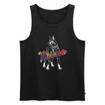 Doberman Pinscher Doberman Pinscher Mama - Men's Premium Organic Tank Top - black - Front - AI Model Male 178 light (178cm)