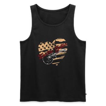 Electric Guitar Electric Guitar Flag - Men's Premium Organic Tank Top - black - Front - Michal (187cm)