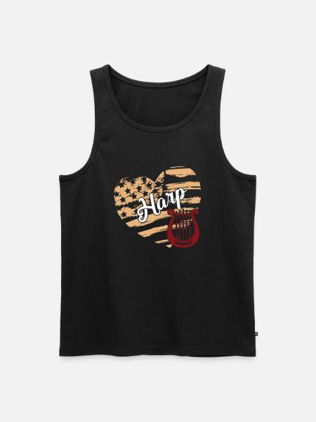 Harp Harp Flag - Men's Premium Organic Tank Top - black
