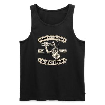 Sons of Delirium Bier Chapter - Bierliebhaber - Männer Premium Bio Tank Top - Schwarz - Vorne - Michal (187cm)