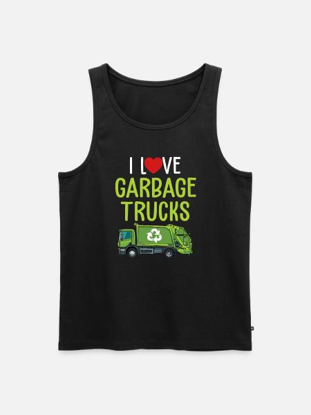 I Love Garbage Trucks - Men's Premium Organic Tank Top - black