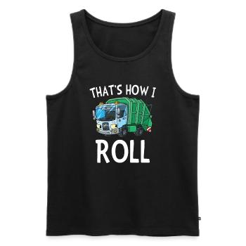 That's How I Roll Garbage Truck - Men's Premium Organic Tank Top - black - Front - Michal (187cm)