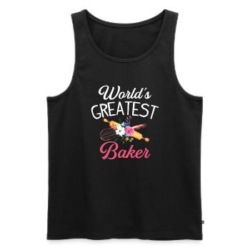 World's Greatest Baker - Men's Premium Organic Tank Top - black - Front - Michal (187cm)