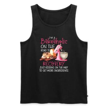 I'm A Bakeaholic On The Road To Recovery - Men's Premium Organic Tank Top - black - Front - Michal (187cm)