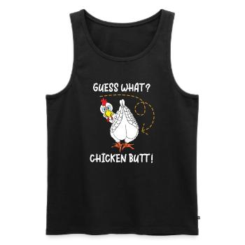 Guess What Chicken Butt - Men's Premium Organic Tank Top - black - Front - AI Model Male 178 light (178cm)