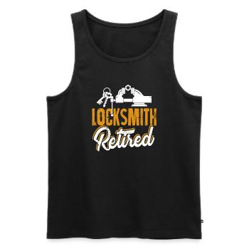 Locksmith Retired Locksmith - Men's Premium Organic Tank Top - black - Front - Michal (187cm)