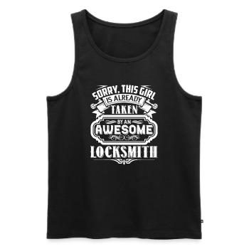 Locksmith Taken By Awesome Locksmith - Men's Premium Organic Tank Top - black - Front - Michal (187cm)