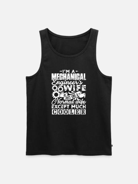 Mechanical Engineer's Wife Is Cooler - Men's Premium Organic Tank Top - black
