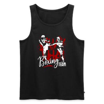 Muay Thai Muay Thai Boxing Team - Men's Premium Organic Tank Top - black - Front - Michal (187cm)