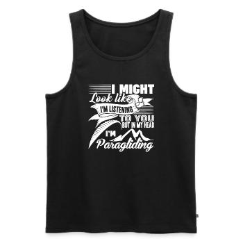 Paragliding In My Head I'm Paragliding - Men's Premium Organic Tank Top - black - Front - Michal (187cm)