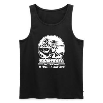 Paintball I Love Paintball - Men's Premium Organic Tank Top - black - Front - Michal (187cm)