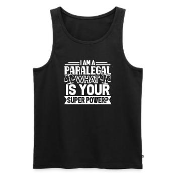 Paralegal Paralegal What's Your Superpower - Men's Premium Organic Tank Top - black - Front - Michal (187cm)