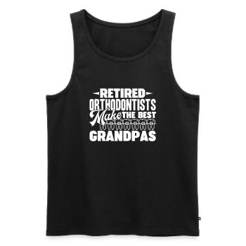 Orthodontist Retired Orthodontist Grandpa - Men's Premium Organic Tank Top - black - Front - AI Model Male 178 light (178cm)