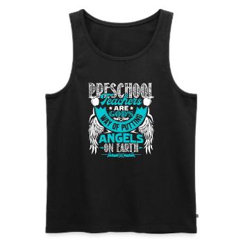 Preschool Teacher Preschool Teachers Angels - Men's Premium Organic Tank Top - black - Front - Michal (187cm)