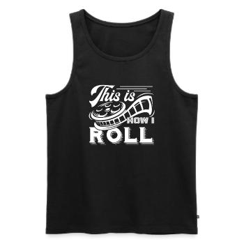 Photographer Photographer This Is How I Roll - Men's Premium Organic Tank Top - black - Front - Michal (187cm)