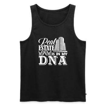 Real Estate Agent Real Estate Is In My DNA - Men's Premium Organic Tank Top - black - Front - Michal (187cm)