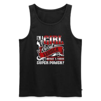 Scouting I'm A Girl Scout - Men's Premium Organic Tank Top - black - Front - Michal (187cm)