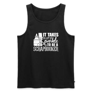 Scrapbook Takes Lot Of Sparkle To Be A Scrapbooker - Men's Premium Organic Tank Top - black - Front - Michal (187cm)