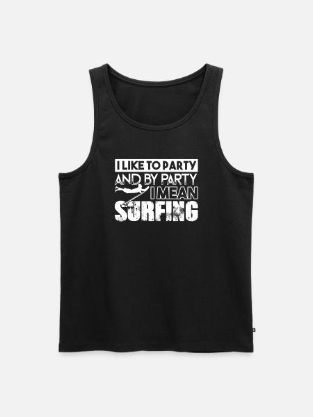 Surfing I Like To Surfing - Men's Premium Organic Tank Top - black