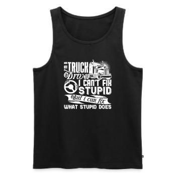 Truck Driver Truck Driver Can Fix - Men's Premium Organic Tank Top - black - Front - Michal (187cm)