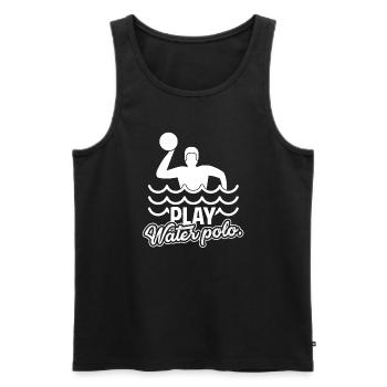 Water Polo Play Water Polo - Men's Premium Organic Tank Top - black - Front - Michal (187cm)