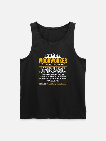 Woodworker Woodworker Definition - Men's Premium Organic Tank Top - black
