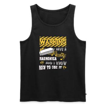 I Have A Harmonica And I Know How To Use It - Men's Premium Organic Tank Top - black - Front - Michal (187cm)
