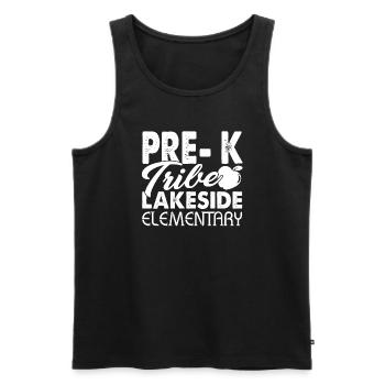 Pre K Teacher Tribe Lakeside Elementary - Men's Premium Organic Tank Top - black - Front - Michal (187cm)