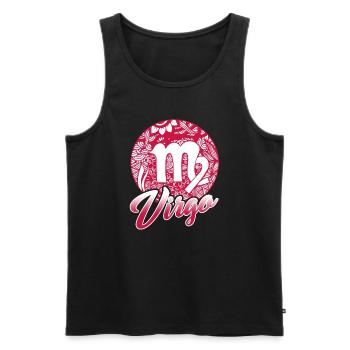 Virgo Horoscope Sign Of Zodiac - Men's Premium Organic Tank Top - black - Front - AI Model Male 178 light (178cm)