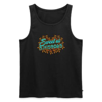 Math Teacher Sweet As Pi Day - Men's Premium Organic Tank Top - black - Front - Michal (187cm)