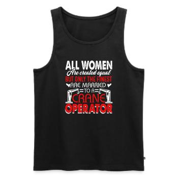 Crane Operator Married A Crane Operator - Men's Premium Organic Tank Top - black - Front - Michal (187cm)
