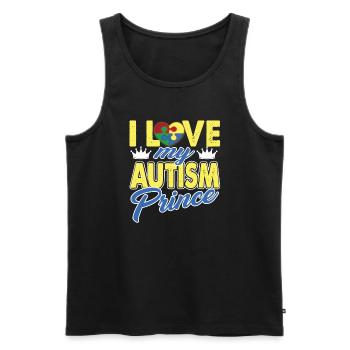I Love My Autism Prince - Men's Premium Organic Tank Top - black - Front - Michal (187cm)