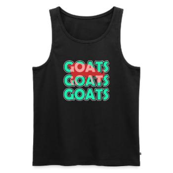 Goat Goat Goat - Men's Premium Organic Tank Top - black - Front - Michal (187cm)