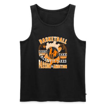Basketball Doesn't Take Talent - Men's Premium Organic Tank Top - black - Front - AI Model Male 178 light (178cm)
